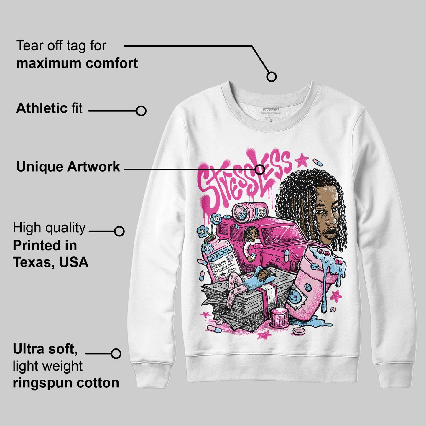 Doernbecher 6s DopeSkill Sweatshirt Stressless Graphic