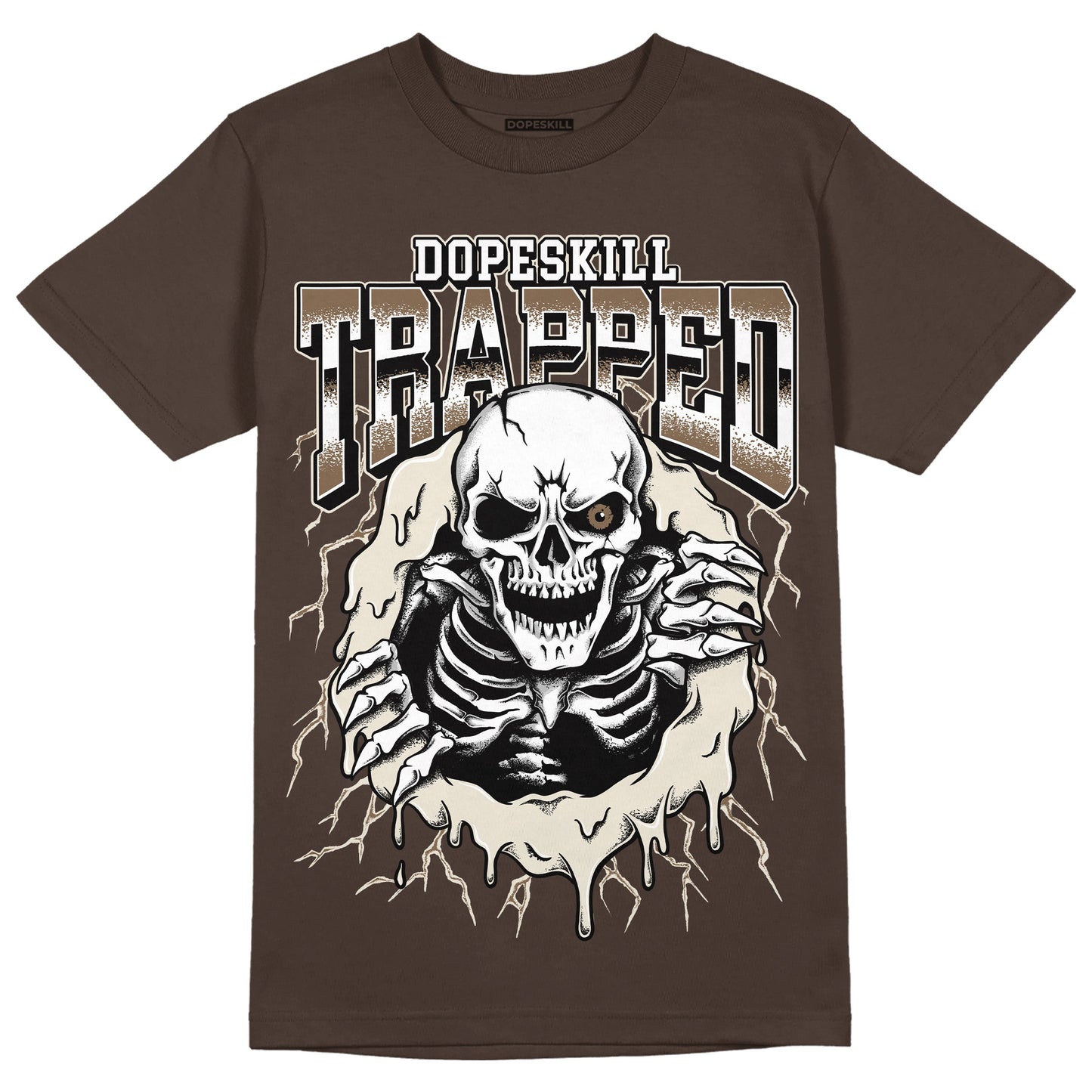 AJ 1 Low OG ‚ÄúReverse Mocha‚Äù DopeSkill Ridgerock T-shirt Trapped Halloween Graphic