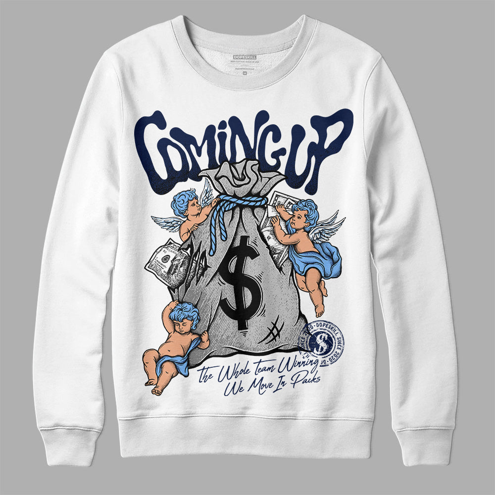 Midnight Navy 5s DopeSkill Sweatshirt Money Bag Coming Up Graphic