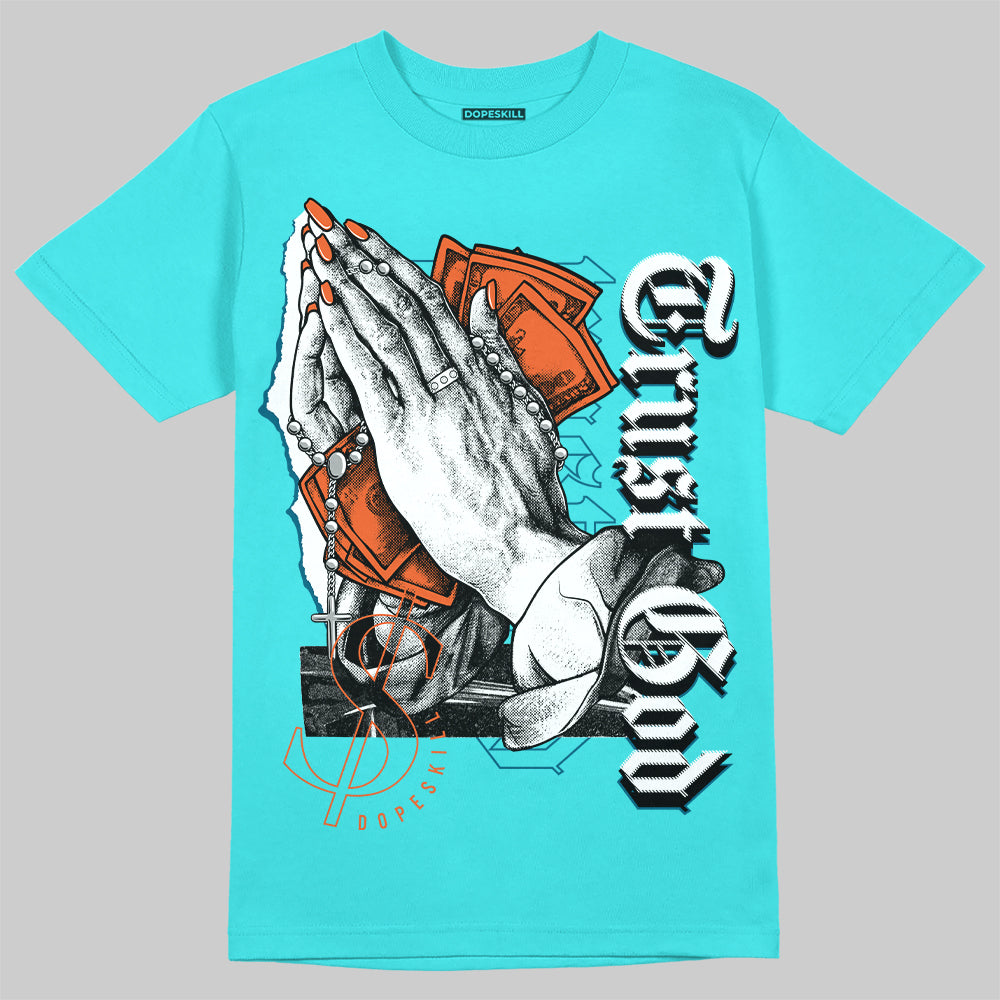 Dunk Dolphins DopeSkill Tahiti Blue T-shirt Trust God Graphic