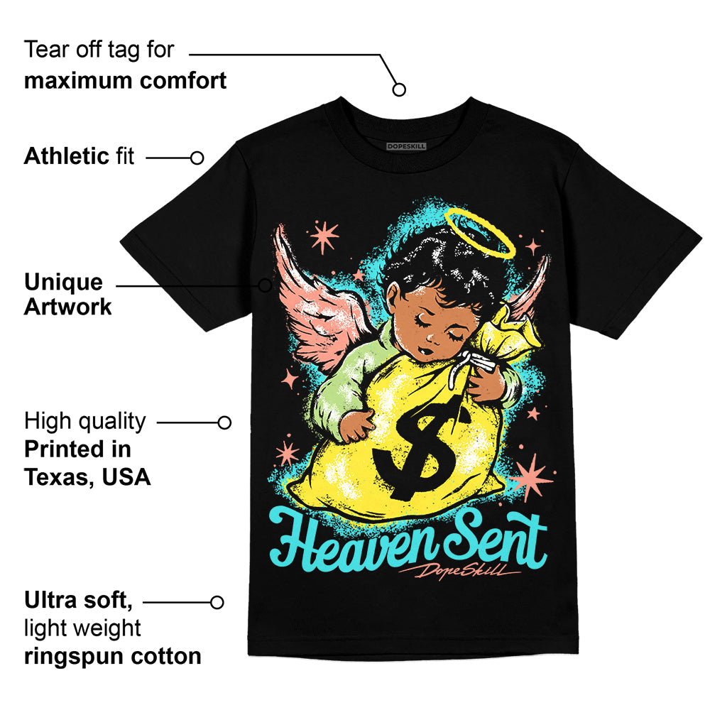 Cyan Burst 9060 DopeSkill T-Shirt Heaven Sent Graphic