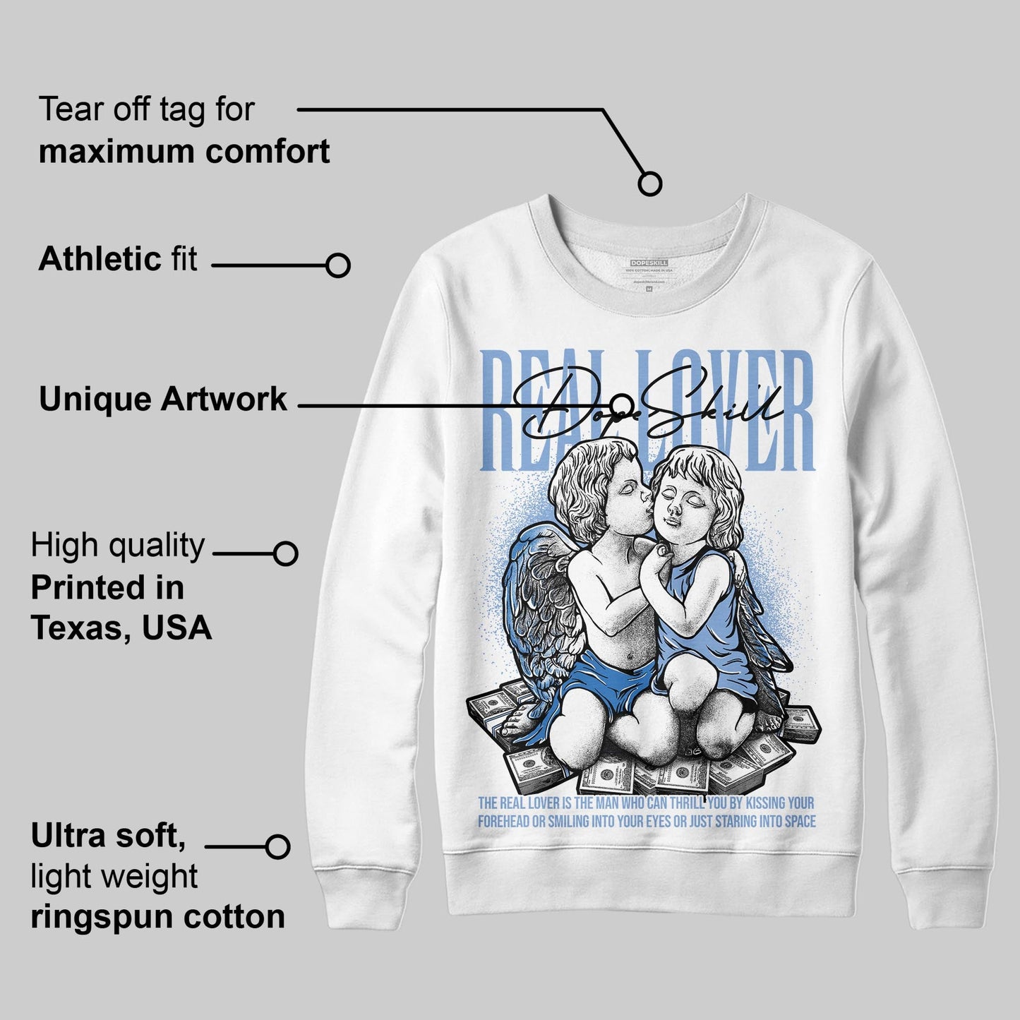 Forget Me Not 4s DopeSkill Sweatshirt Real Lover Graphic