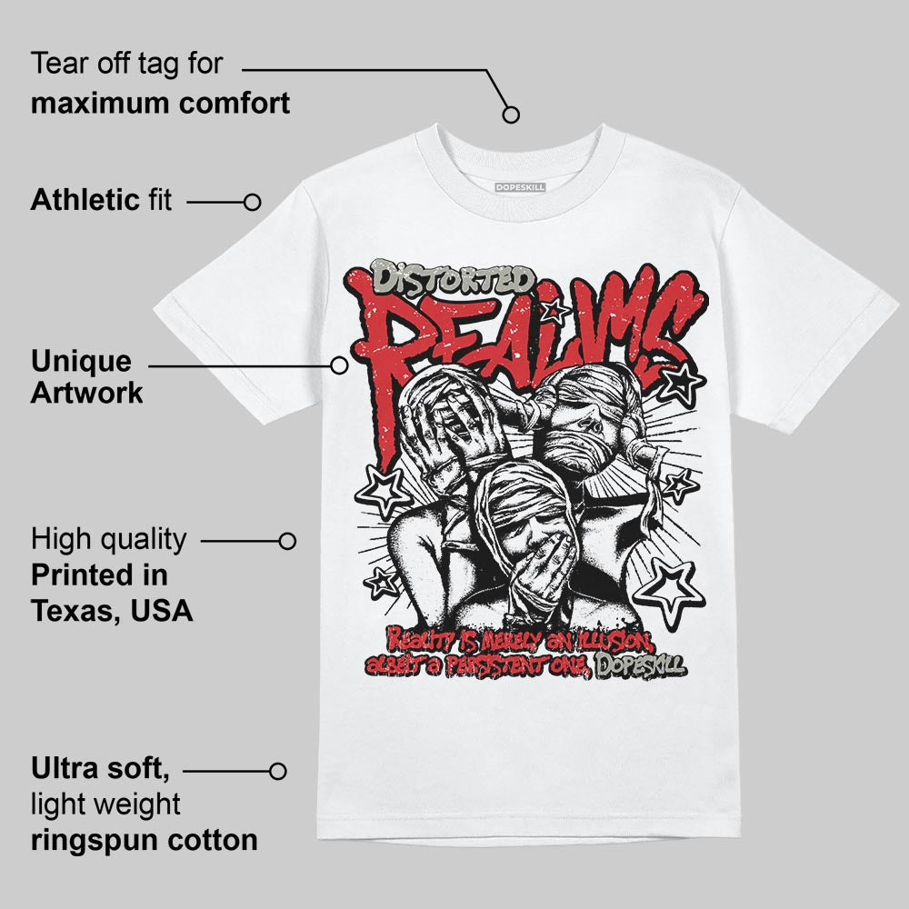 Fire Red 3s DopeSkill T-Shirt Distorted Realms Graphic