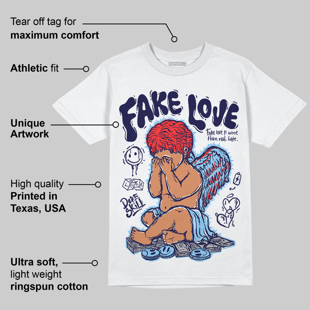University Blue Collection DopeSkill T-Shirt False Love Graphic
