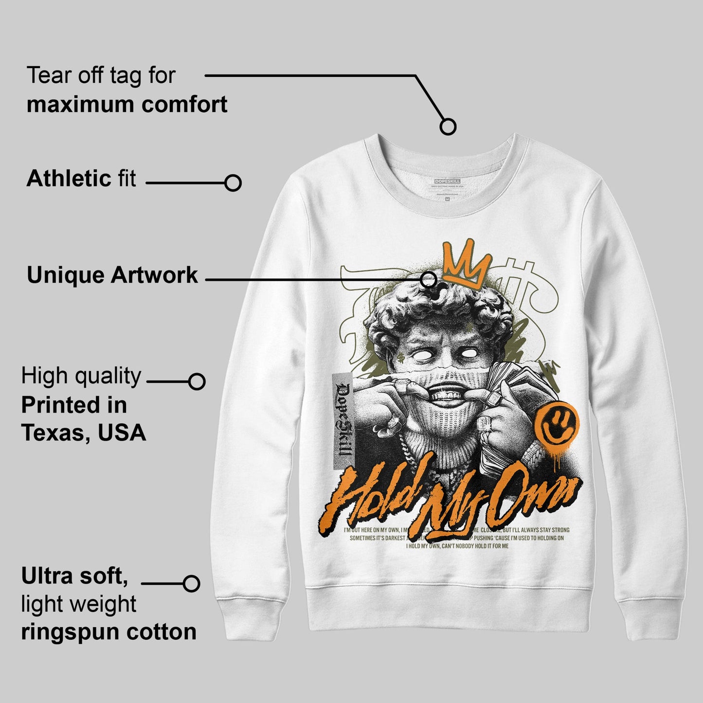 Olive 5s DopeSkill Sweatshirt In My Way Graphic
