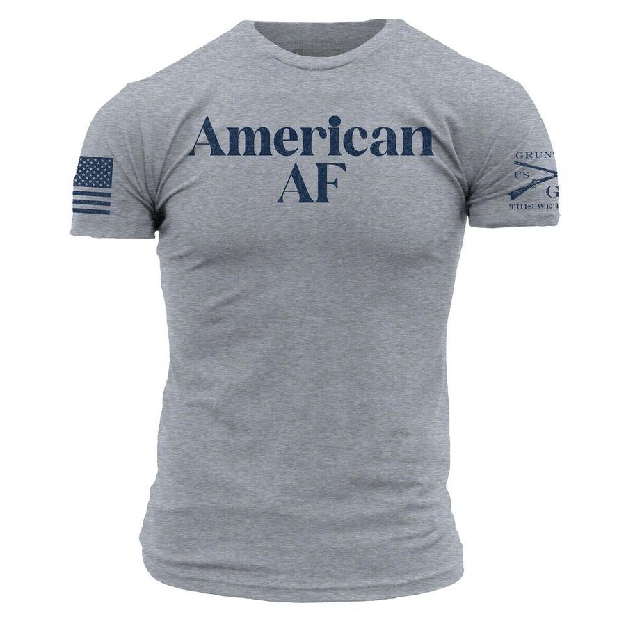 American AF T-Shirt - Dark Heather Gray