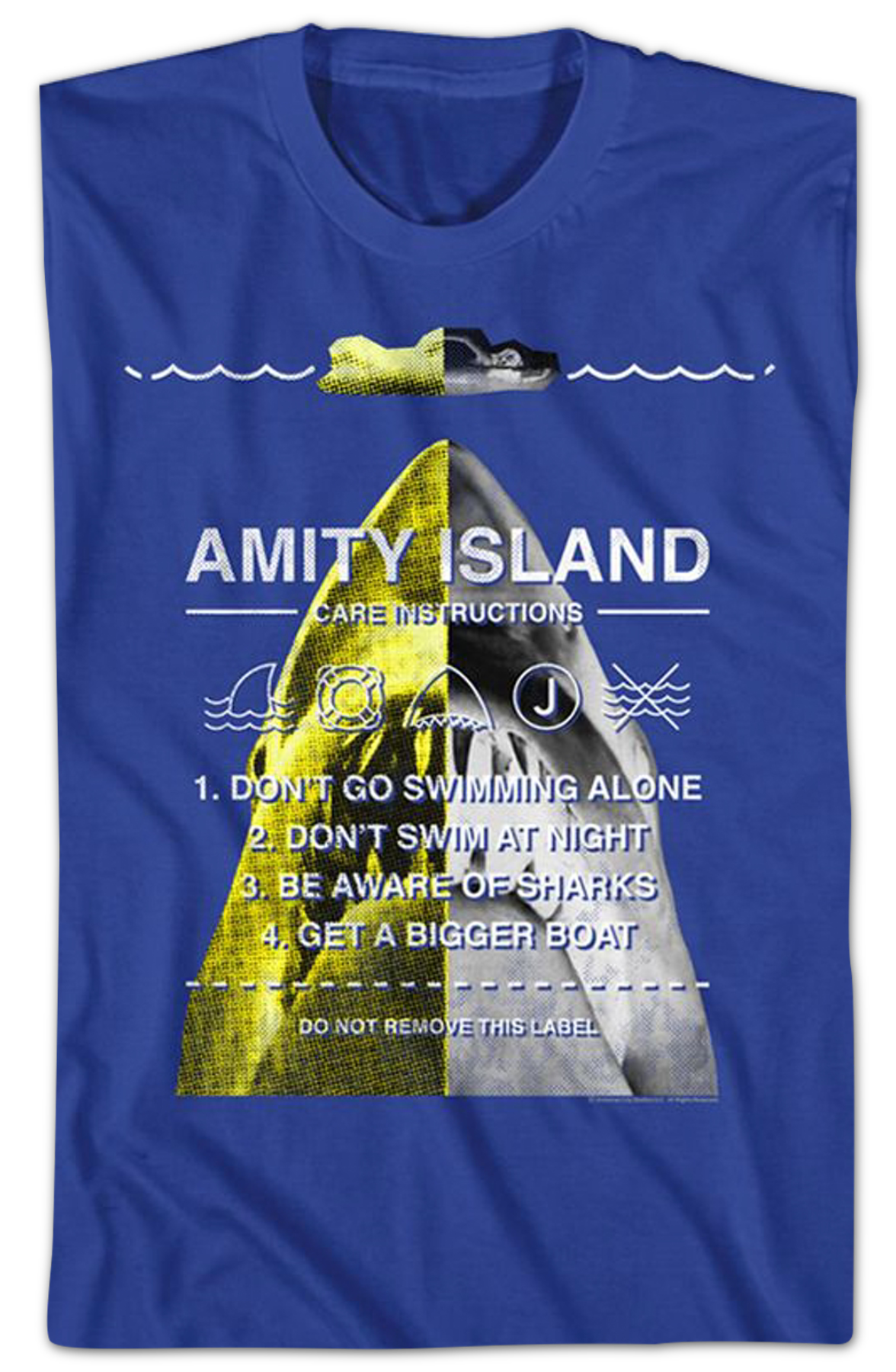 Amity Island Care Instructions Jaws T-Shirt