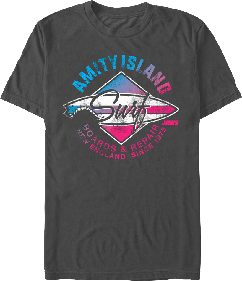 Amity Island Surf Board Repair Jaws T-Shirt