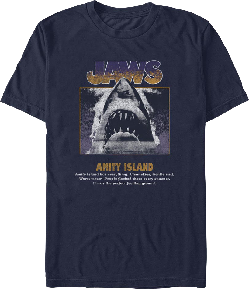 Amity Island The Perfect Feeding Ground Jaws T-Shirt
