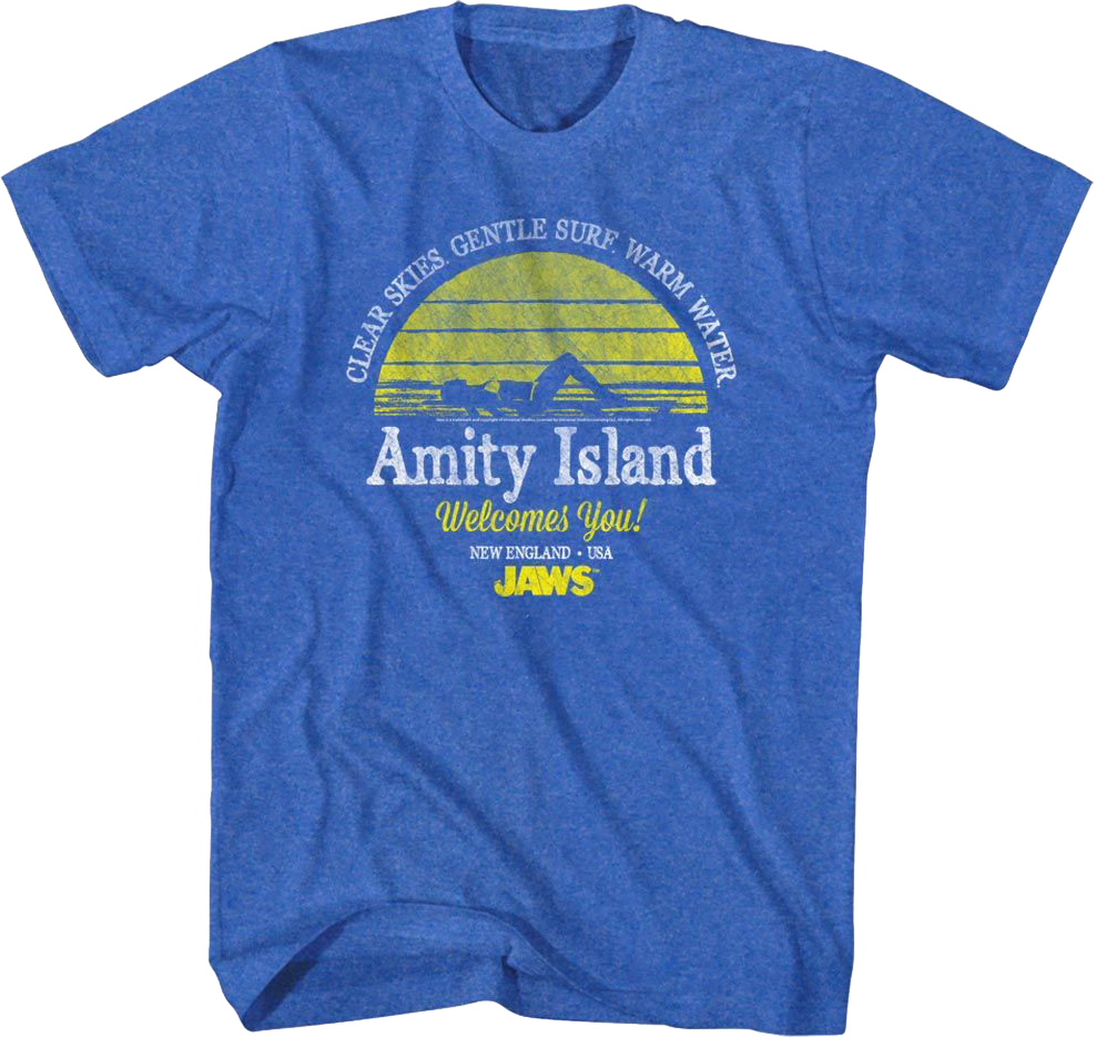 Amity Island Welcomes You Jaws T-Shirt Style001