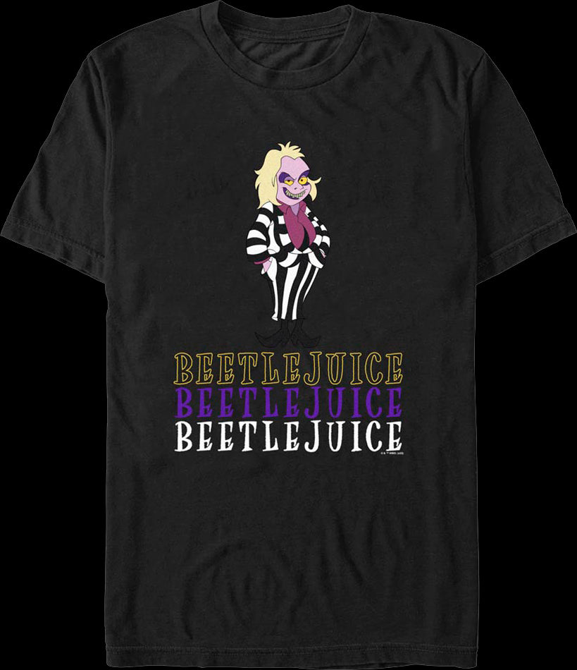 Animated Beetlejuice Beetlejuice Beetlejuice T-Shirt