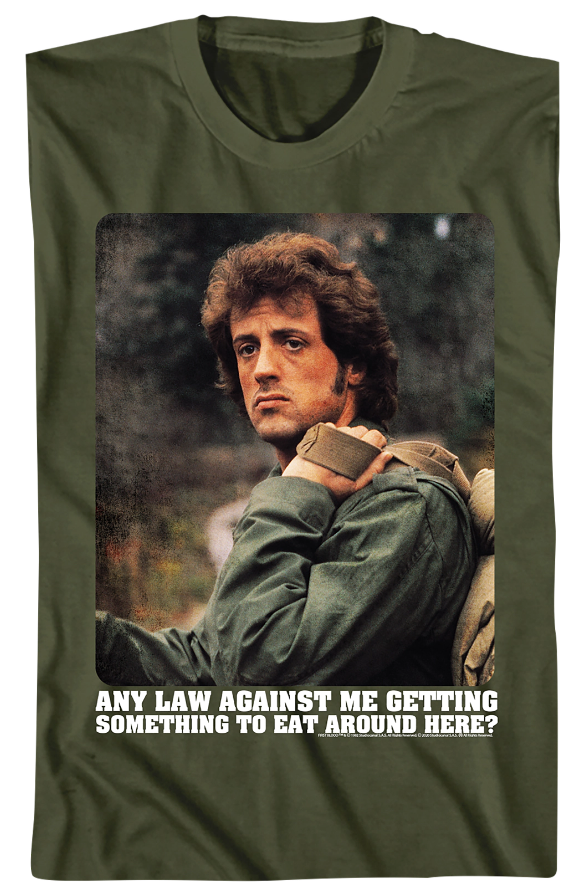 Any Law Against Me Getting Something To Eat Rambo T-Shirt