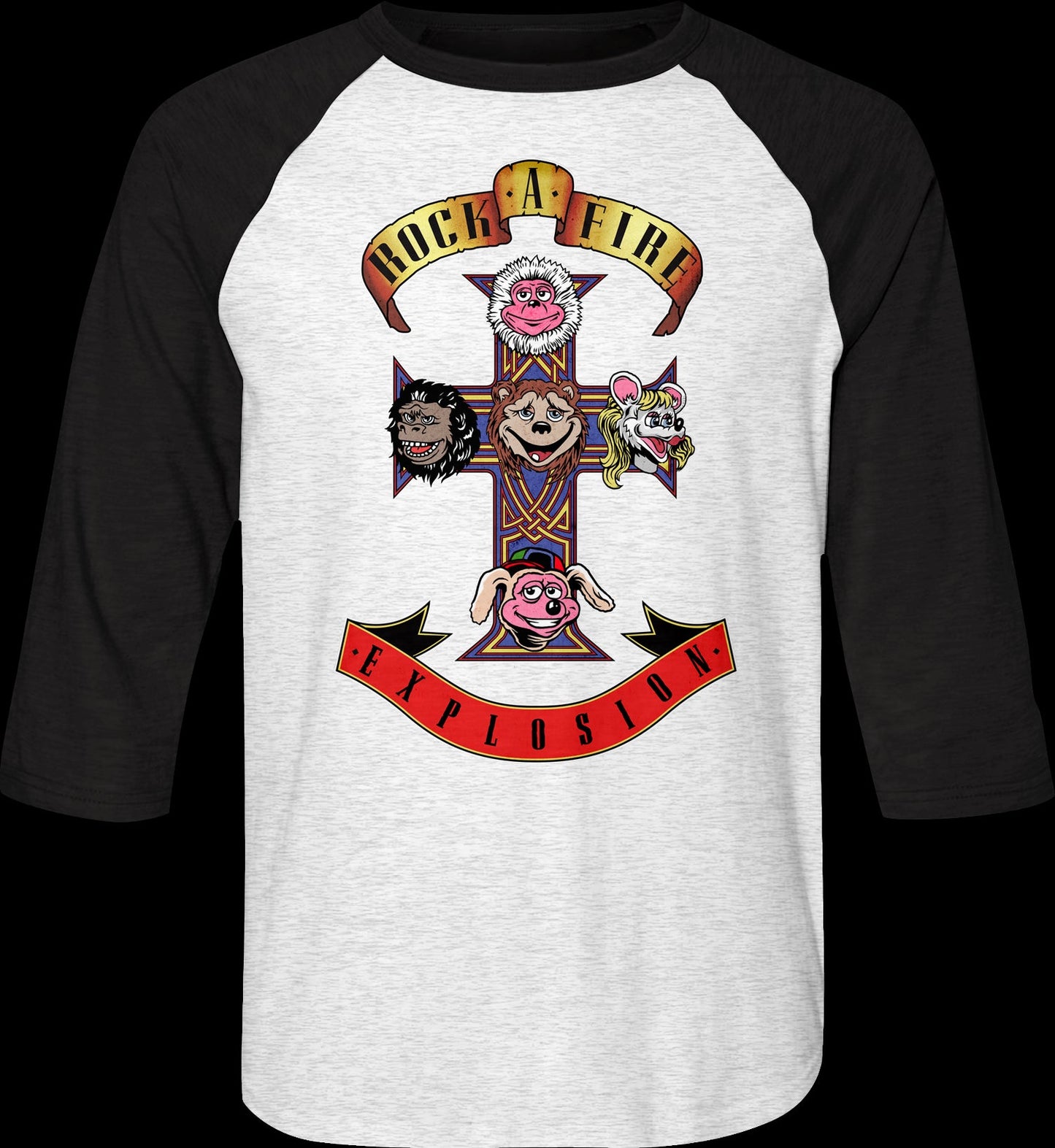 Appetite Rock-afire Explosion Raglan Baseball Shirt