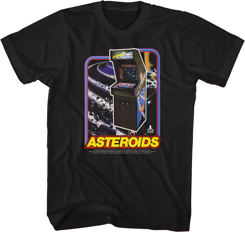 Asteroids Arcade Cabinet Atari T-Shirt
