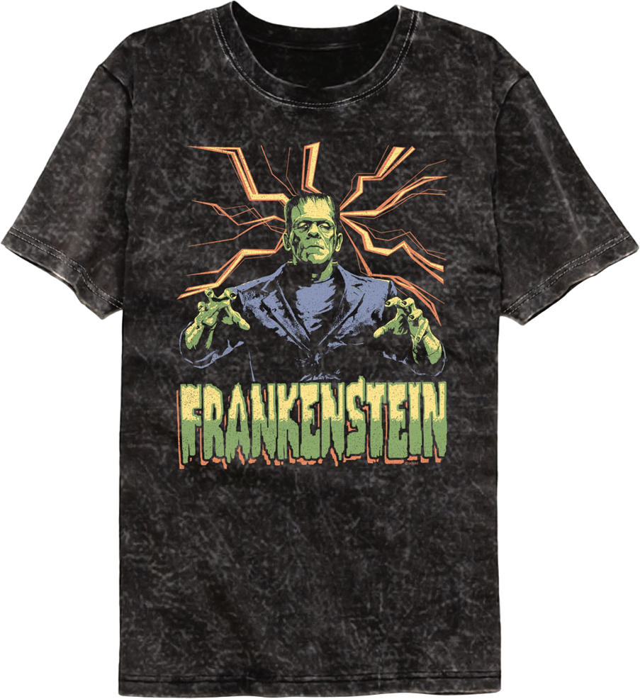 Attack Pose Frankenstein Mineral Wash T-Shirt