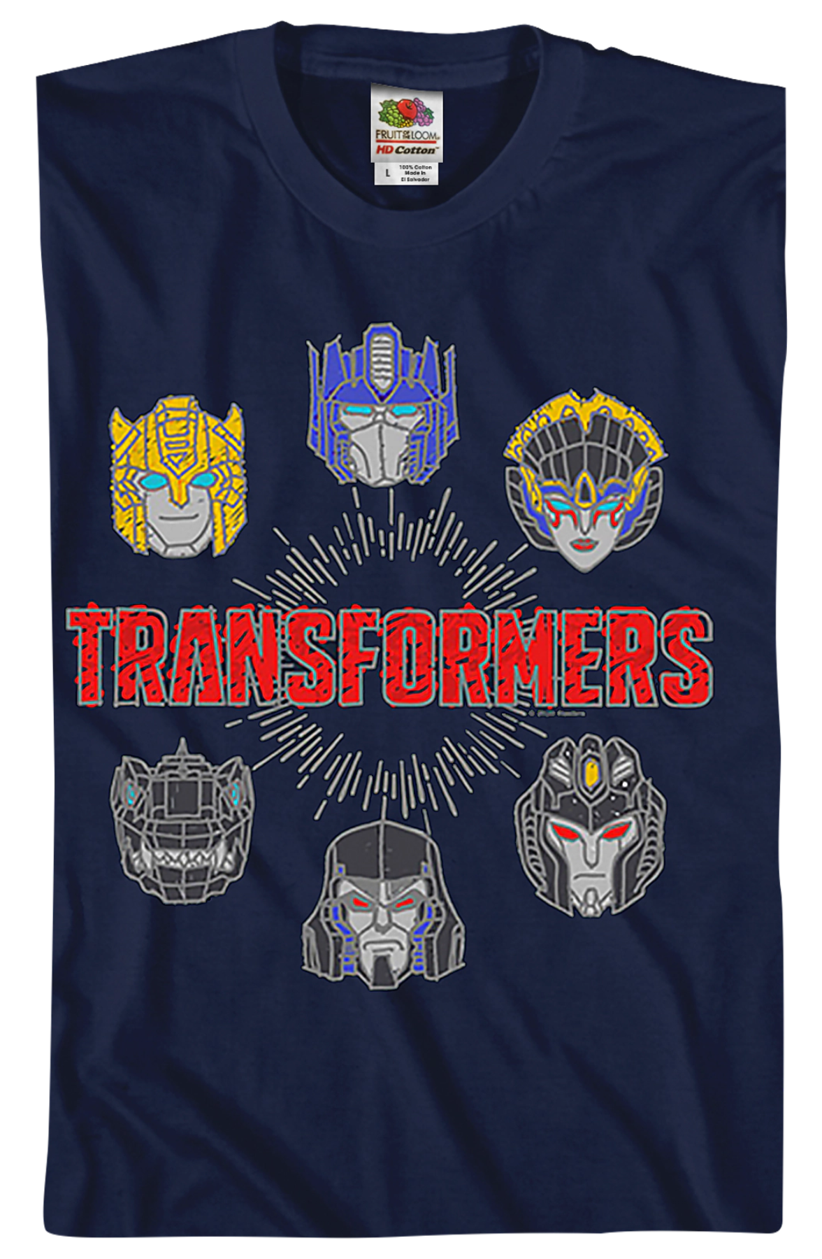 Autobots And Decepticons Head Shots Transformers T-Shirt