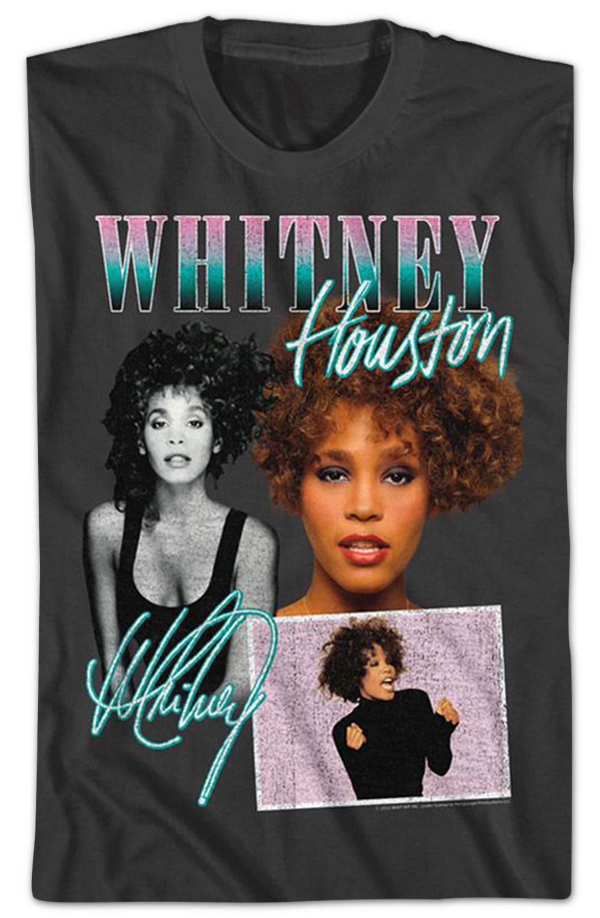 Autograph Collage Whitney Houston T-Shirt