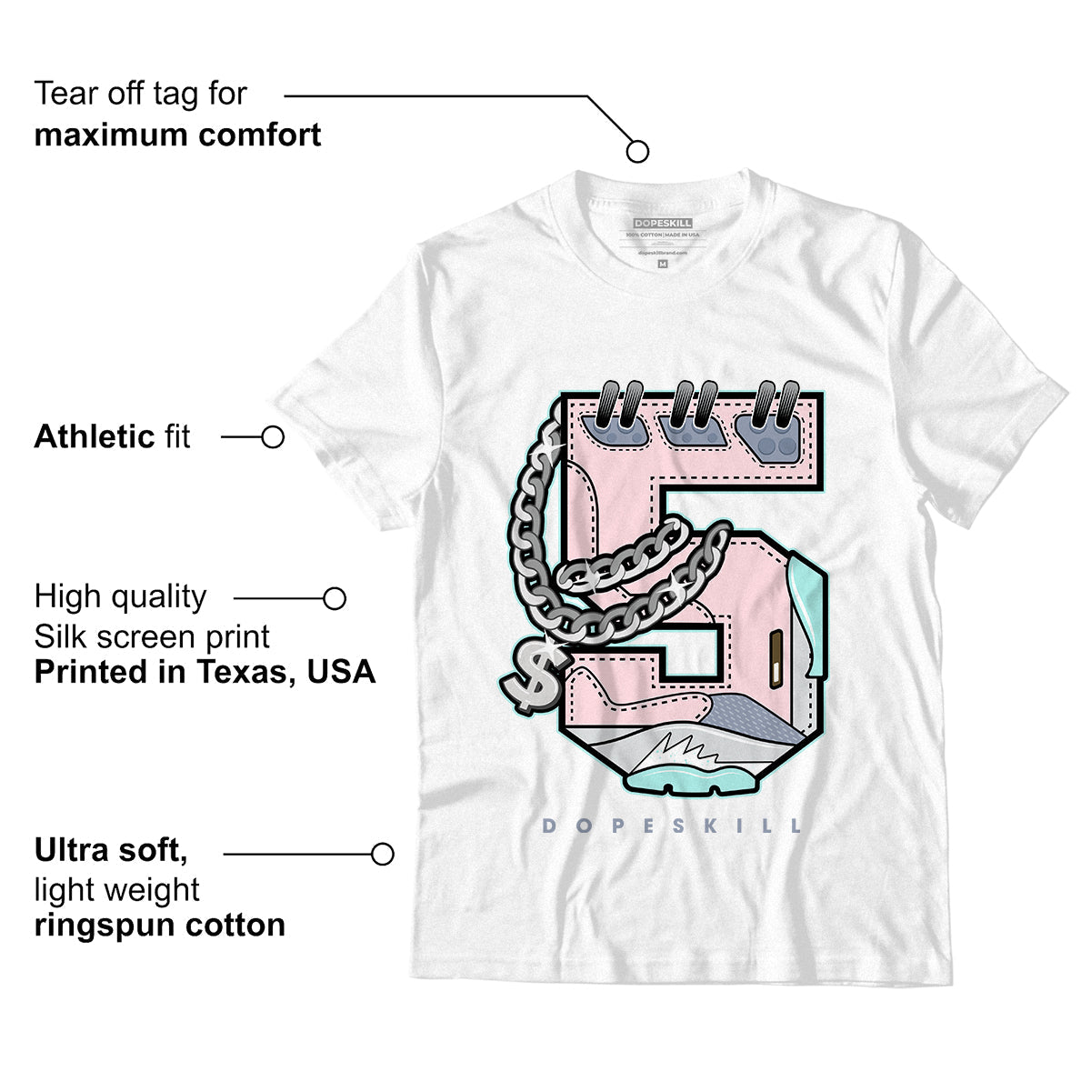 AJ 5 Easter DopeSkill T-Shirt No.5 Graphic