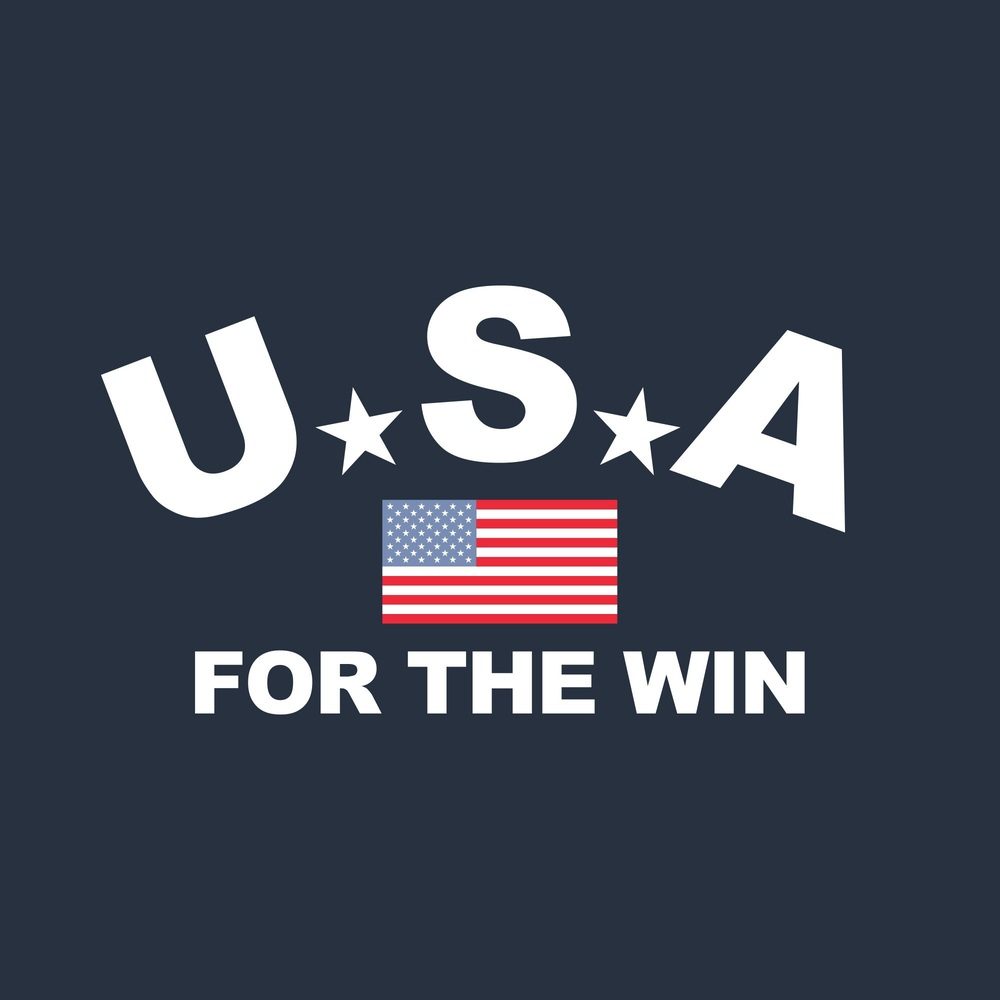 Women's USA For The Win V-Neck T-Shirt - Midnight Navy