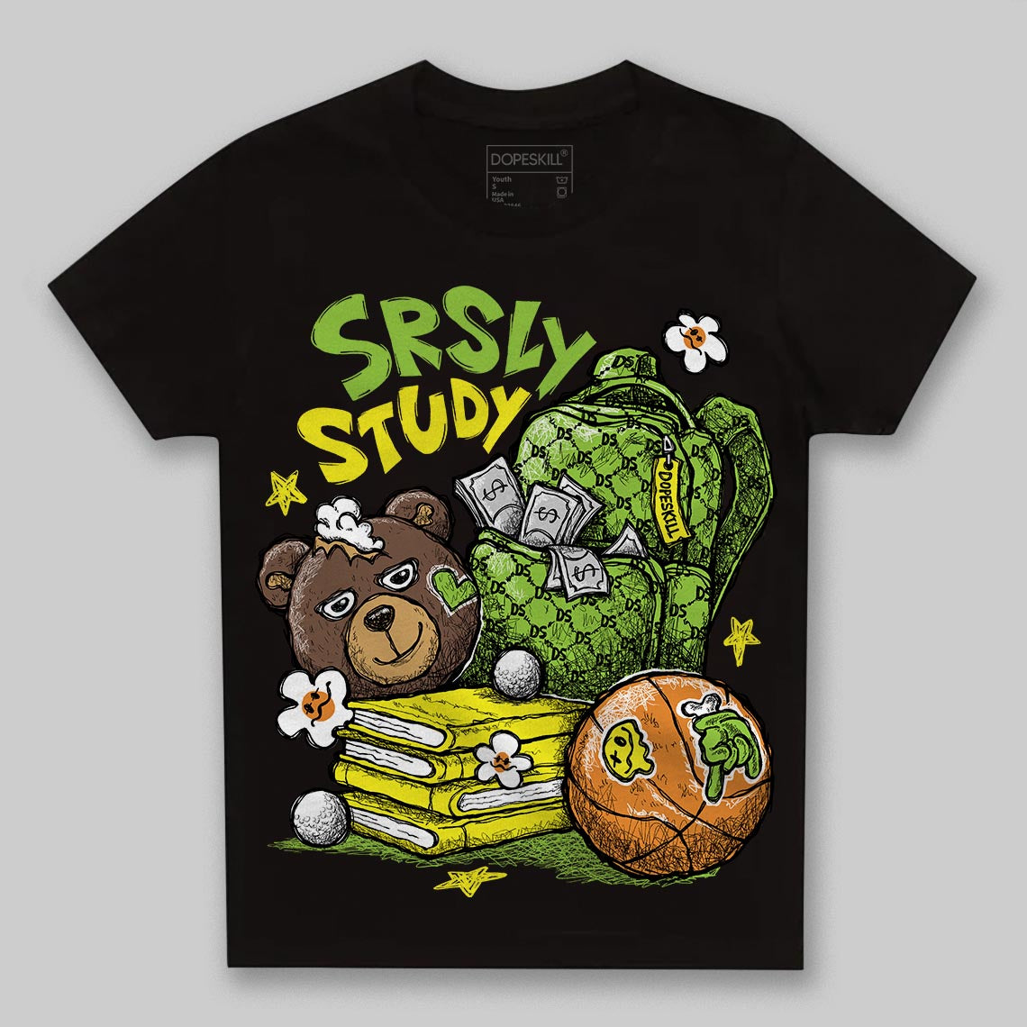 Neon Green Collection DopeSkill Toddler Kids T-shirt SRSLY Study Graphic