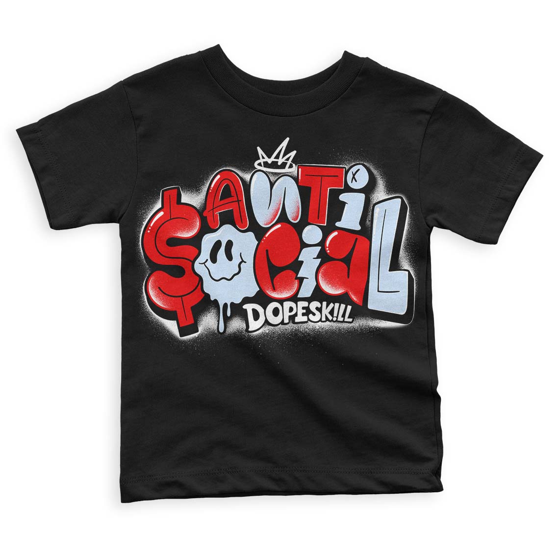 Cherry 11s DopeSkill Toddler Kids T-shirt Anti Social Graphic