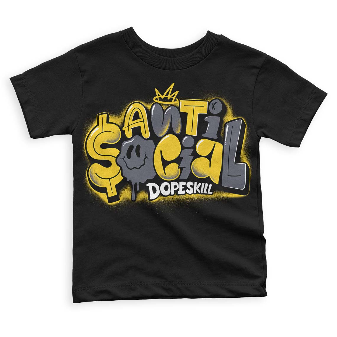 Lightning 4s DopeSkill Toddler Kids T-shirt Anti Social Graphic