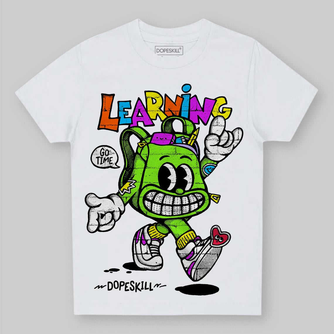 Neon Green Collection DopeSkill Toddler Kids T-shirt Learning Graphic