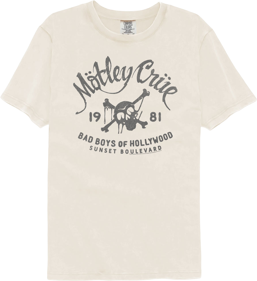 Bad Boys Of Hollywood 1981 Motley Crue Comfort Colors Brand T-Shirt
