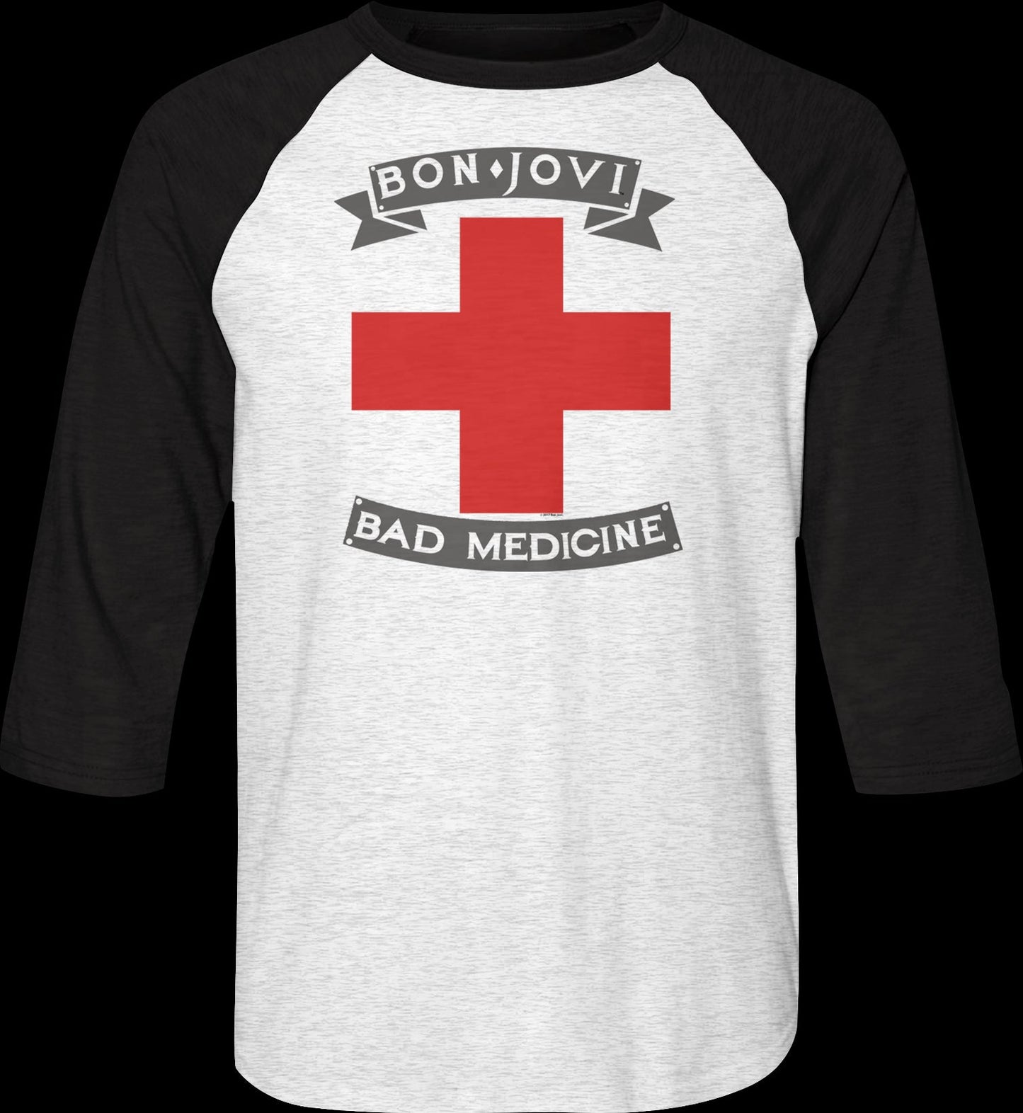 Bad Medicine Bon Jovi Raglan Baseball Shirt