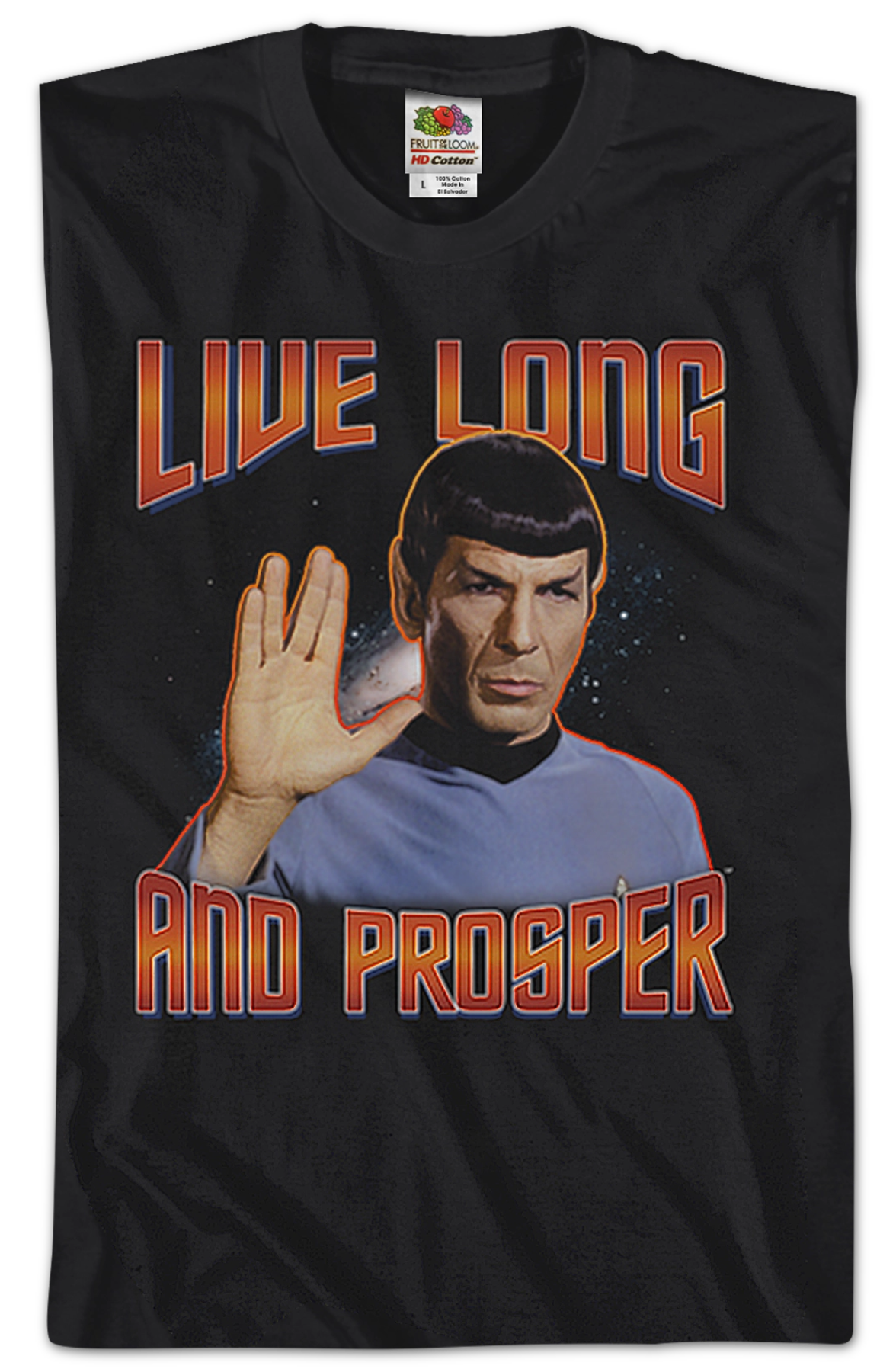 Black Live Long and Prosper Star Trek T-Shirt