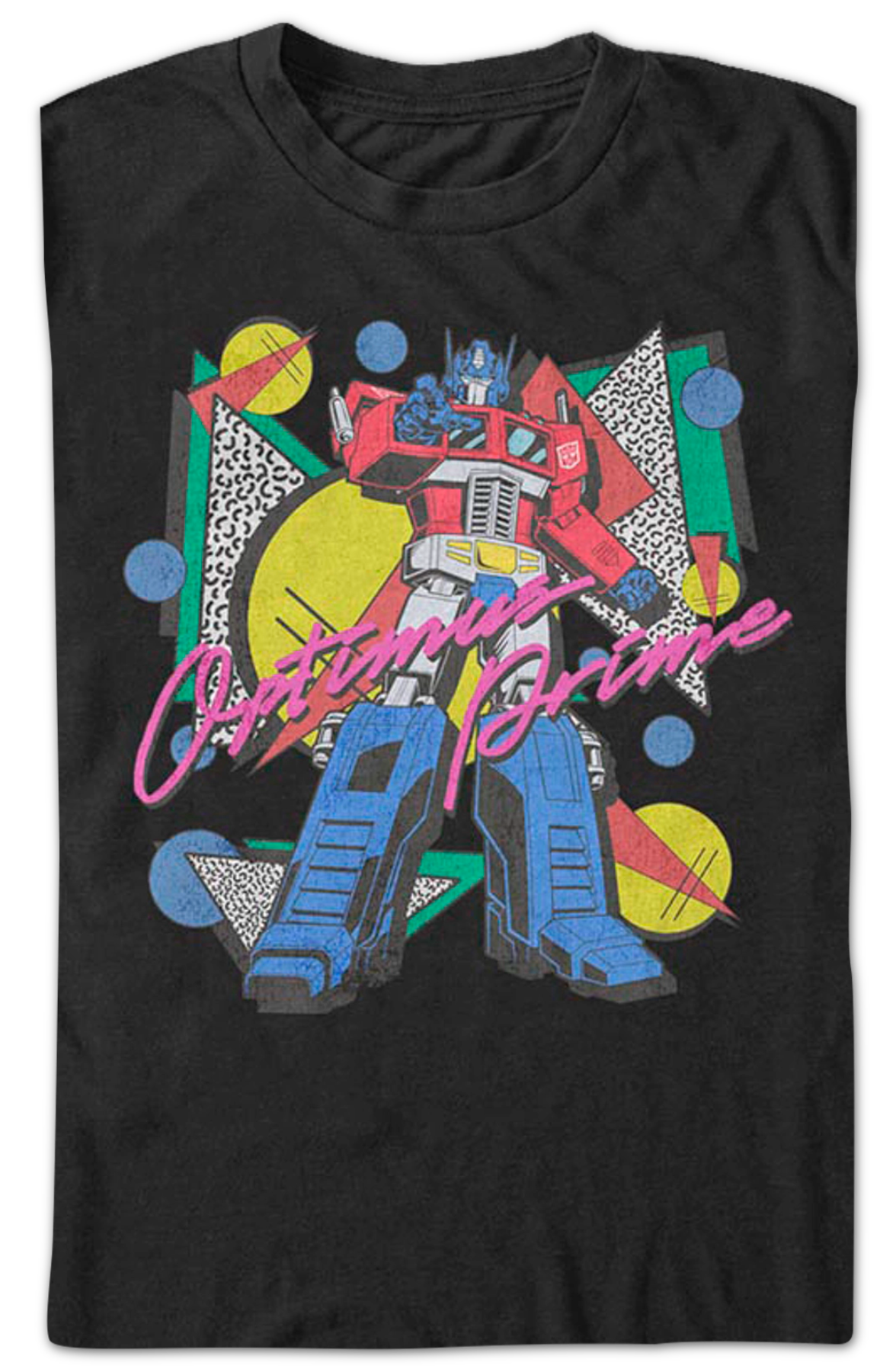 Black Totally Rad Optimus Prime Transformers T-Shirt