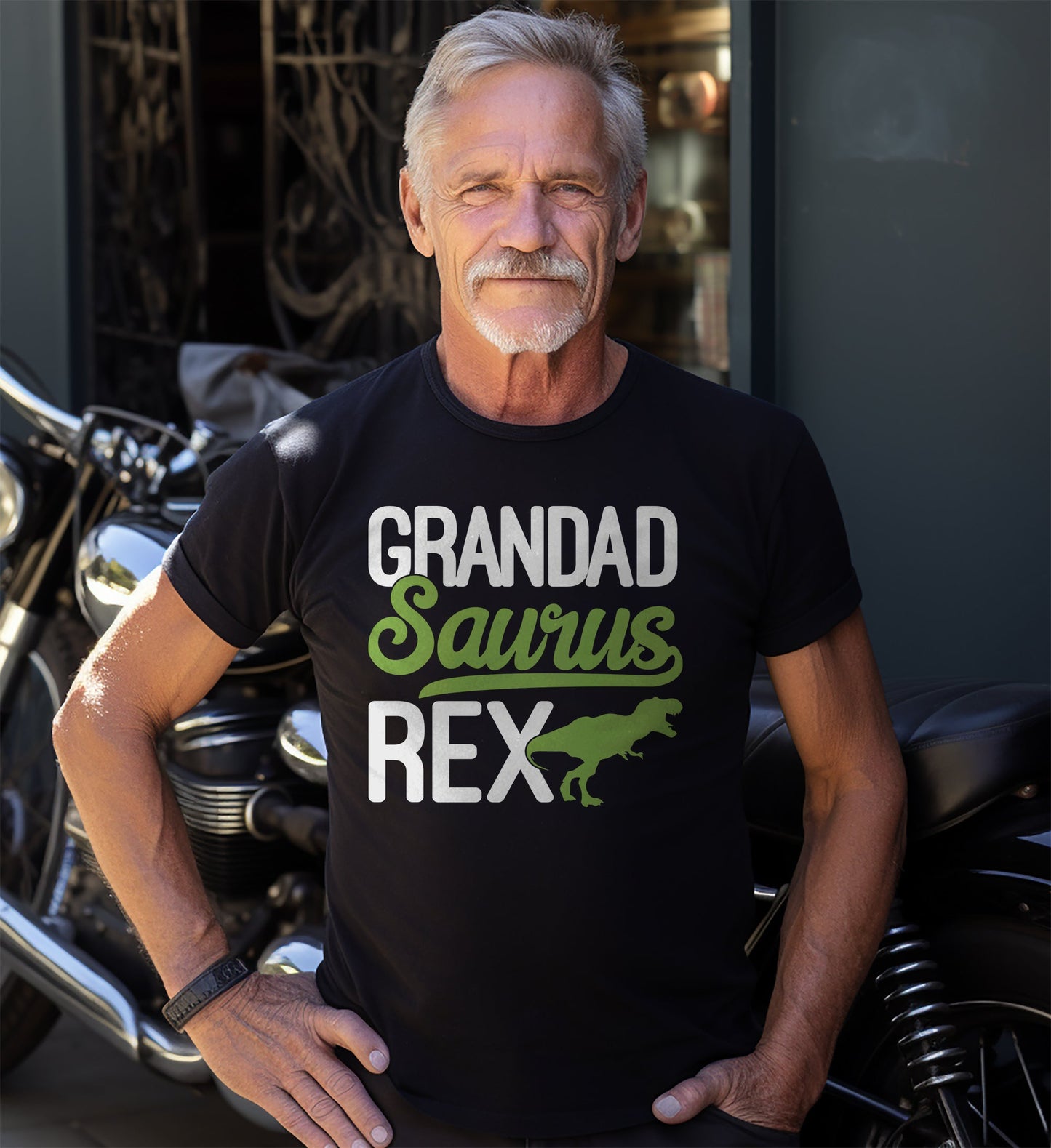 Text Grandadsaurus T-Rex T-Shirt