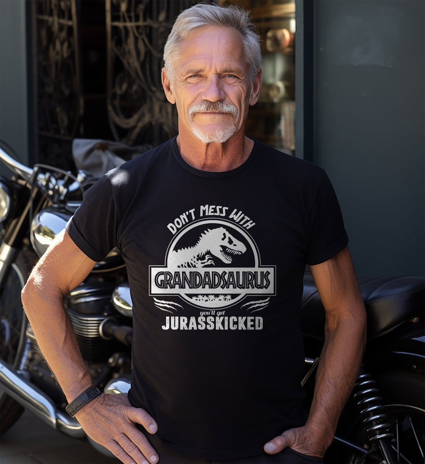 Mess Grandadsaurus Funny T-Shirt