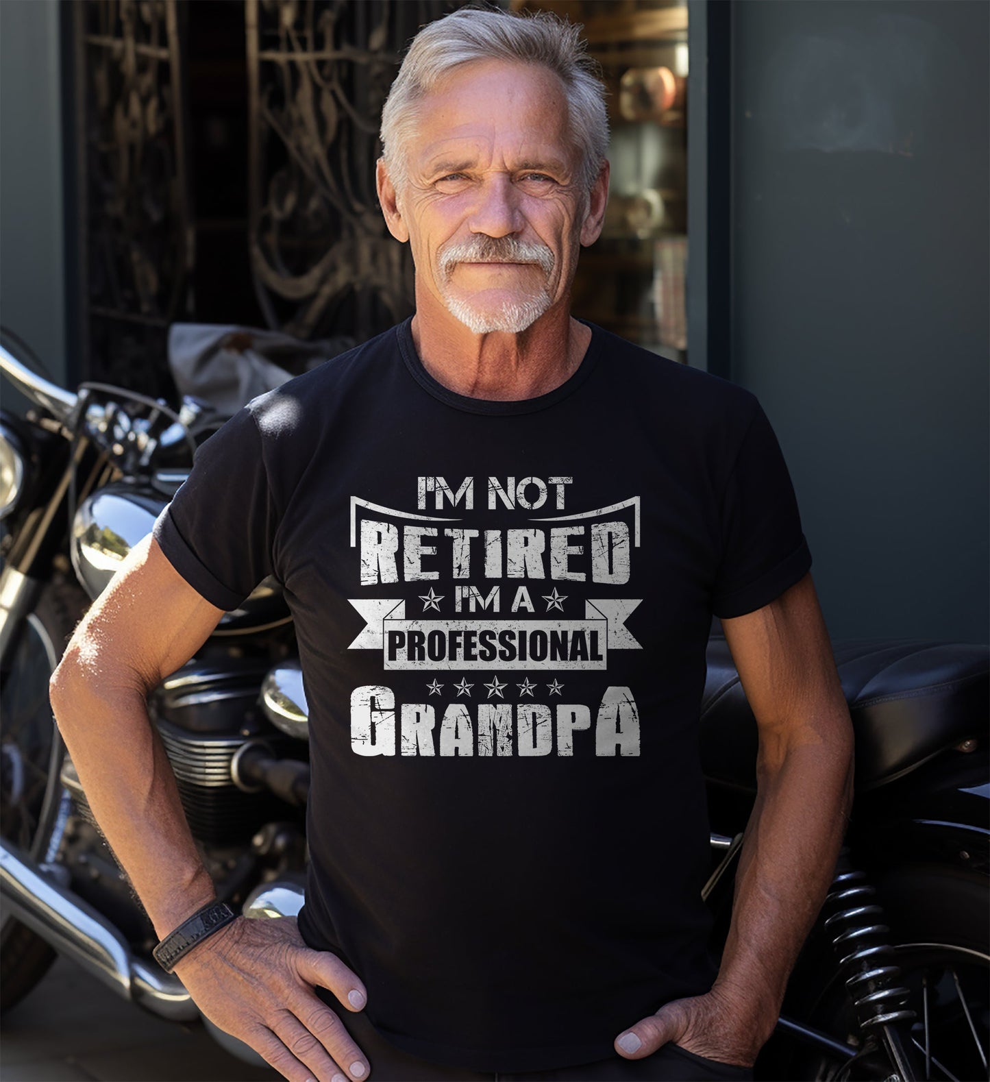 Retired Pro Grandpa Stars T-Shirt
