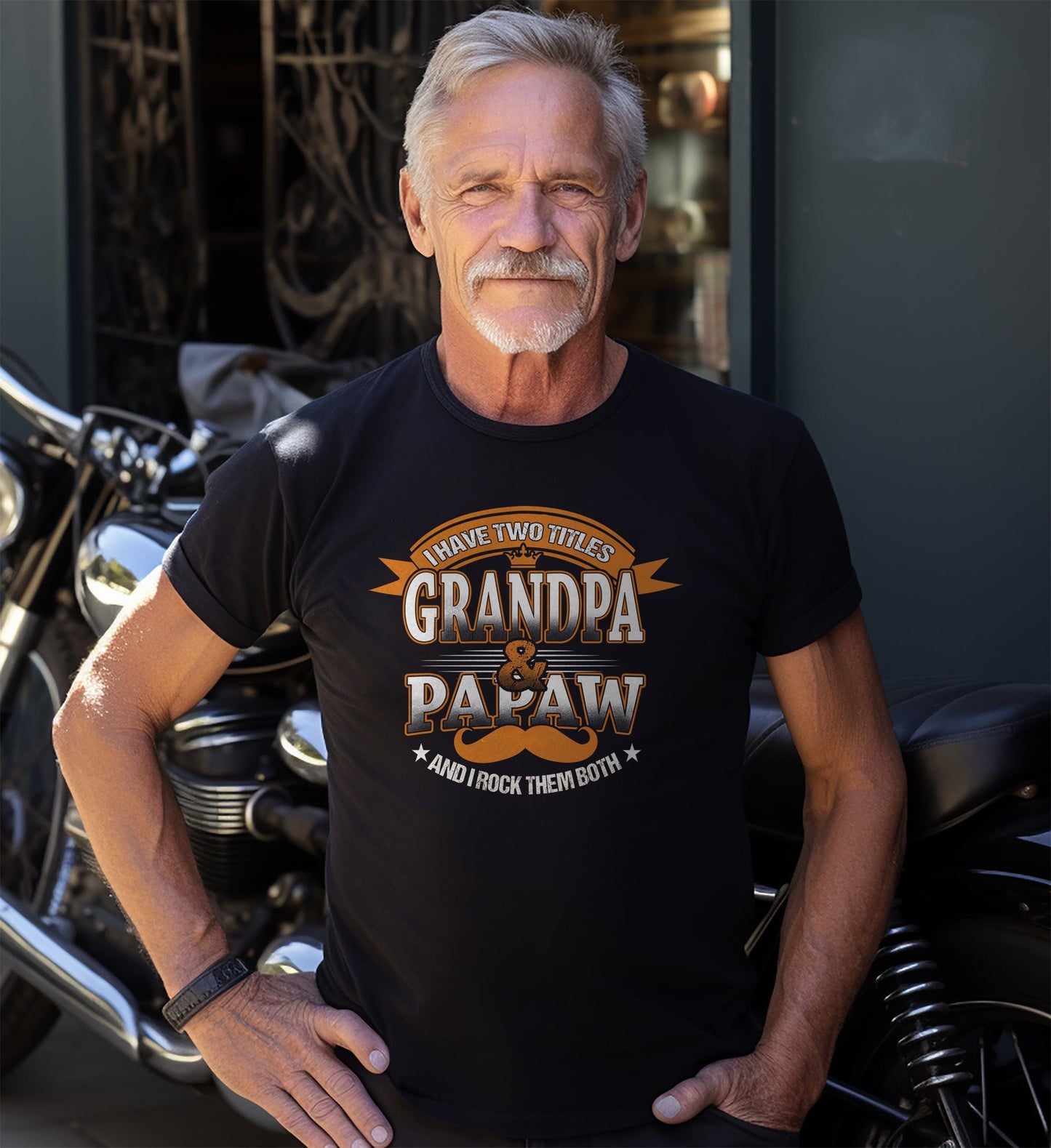 Grandpa and Papaw Mustache T-Shirt