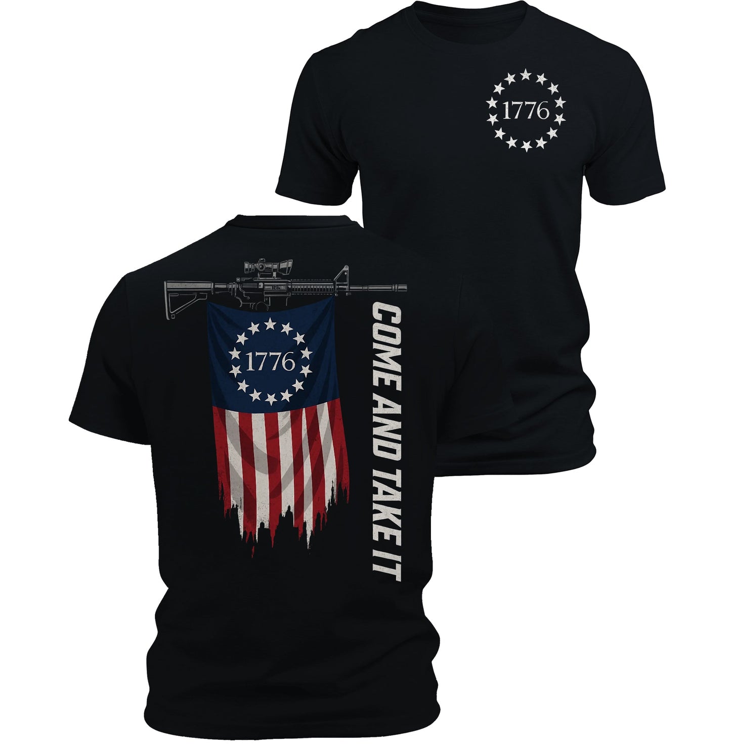 Come And Take It Patriotic 1776 Flag T-Shirt