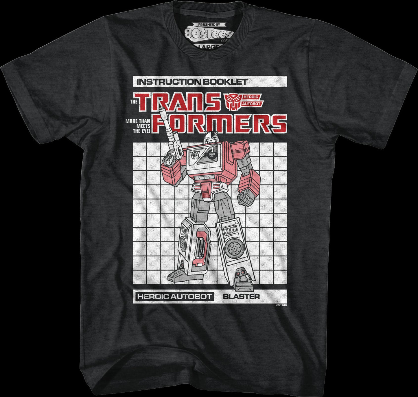 Blaster Instruction Booklet Transformers T-Shirt