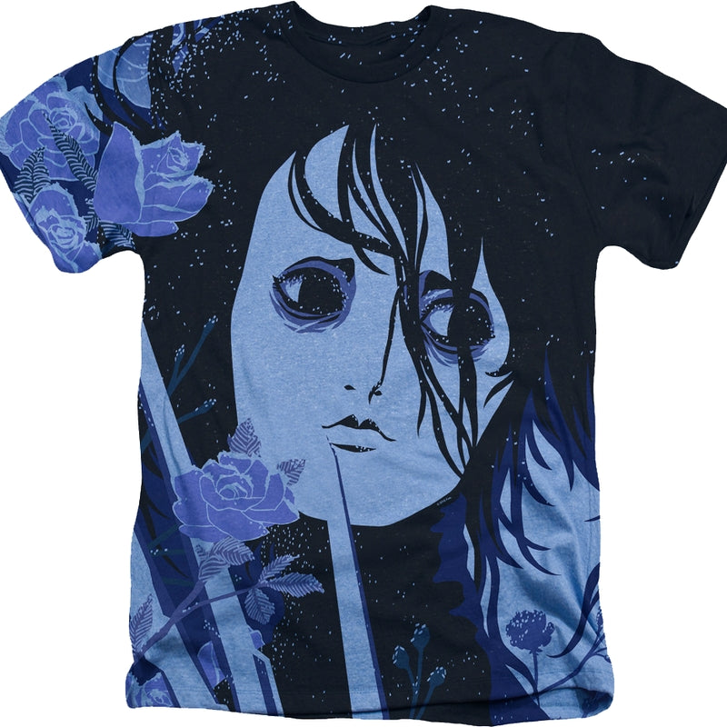Blue Floral Edward Scissorhands T-Shirt