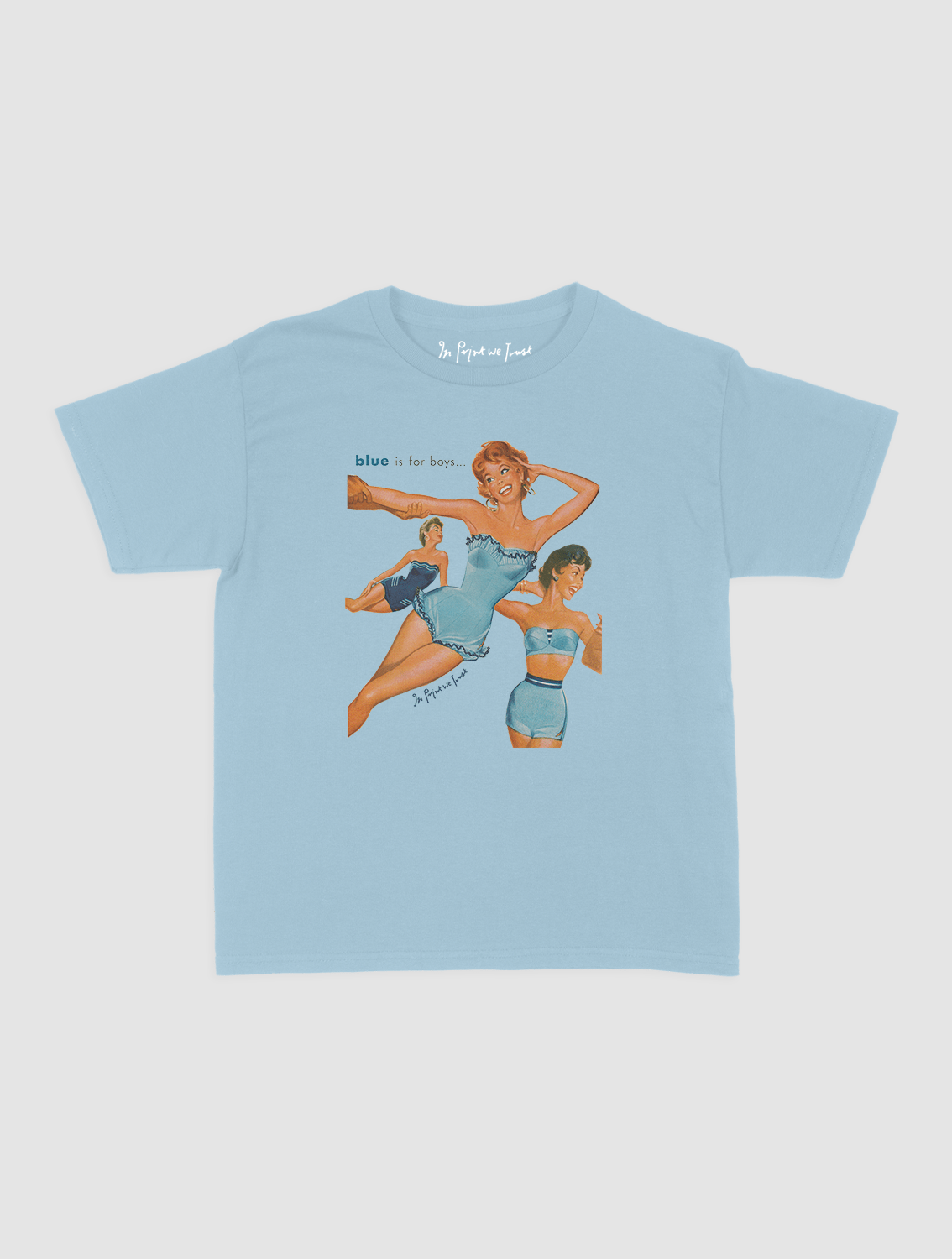 blue is for boys baby tee