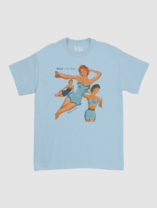 blue is for boys classic tee