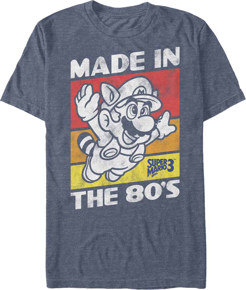 Blue Made In The 80's Super Mario Bros. 3 T-Shirt