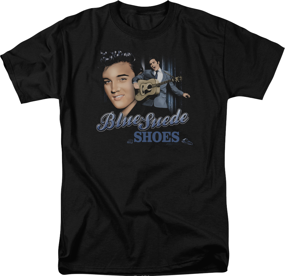 Blue Suede Shoes Collage Elvis Presley T-Shirt