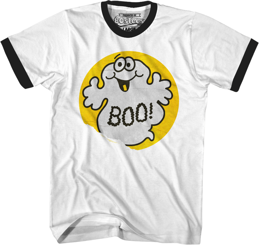 Boo Ghost Scratch & Sniff Sticker T-Shirt
