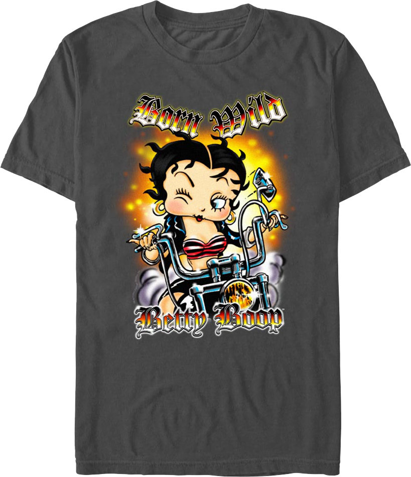 Born Wild Betty Boop T-Shirt Style001