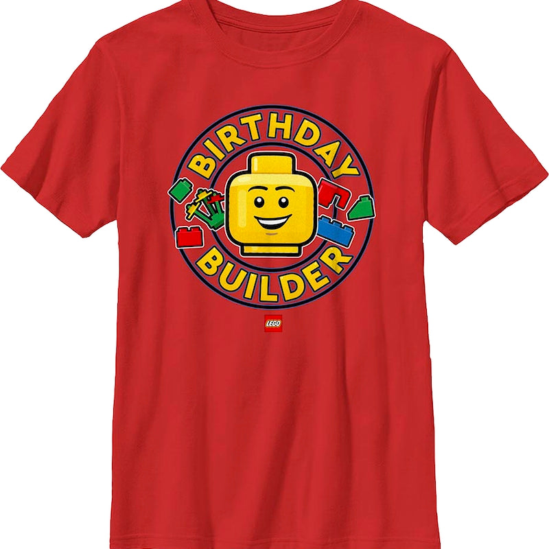 Boys Youth Birthday Builder Lego Shirt