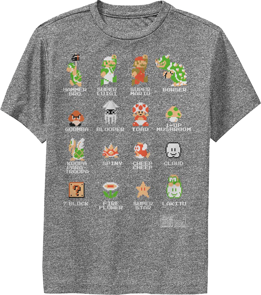 Boys Youth Cast of Super Mario Bros. Shirt