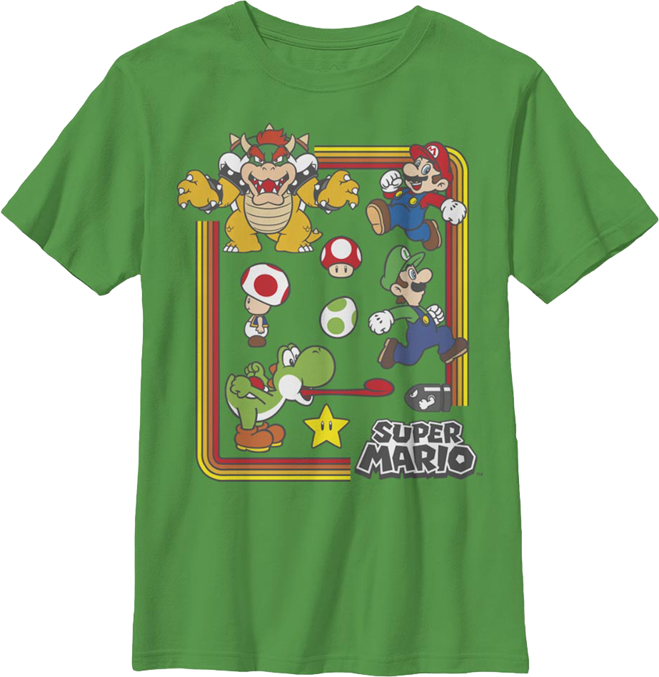 Boys Youth Characters Super Mario Bros. Shirt