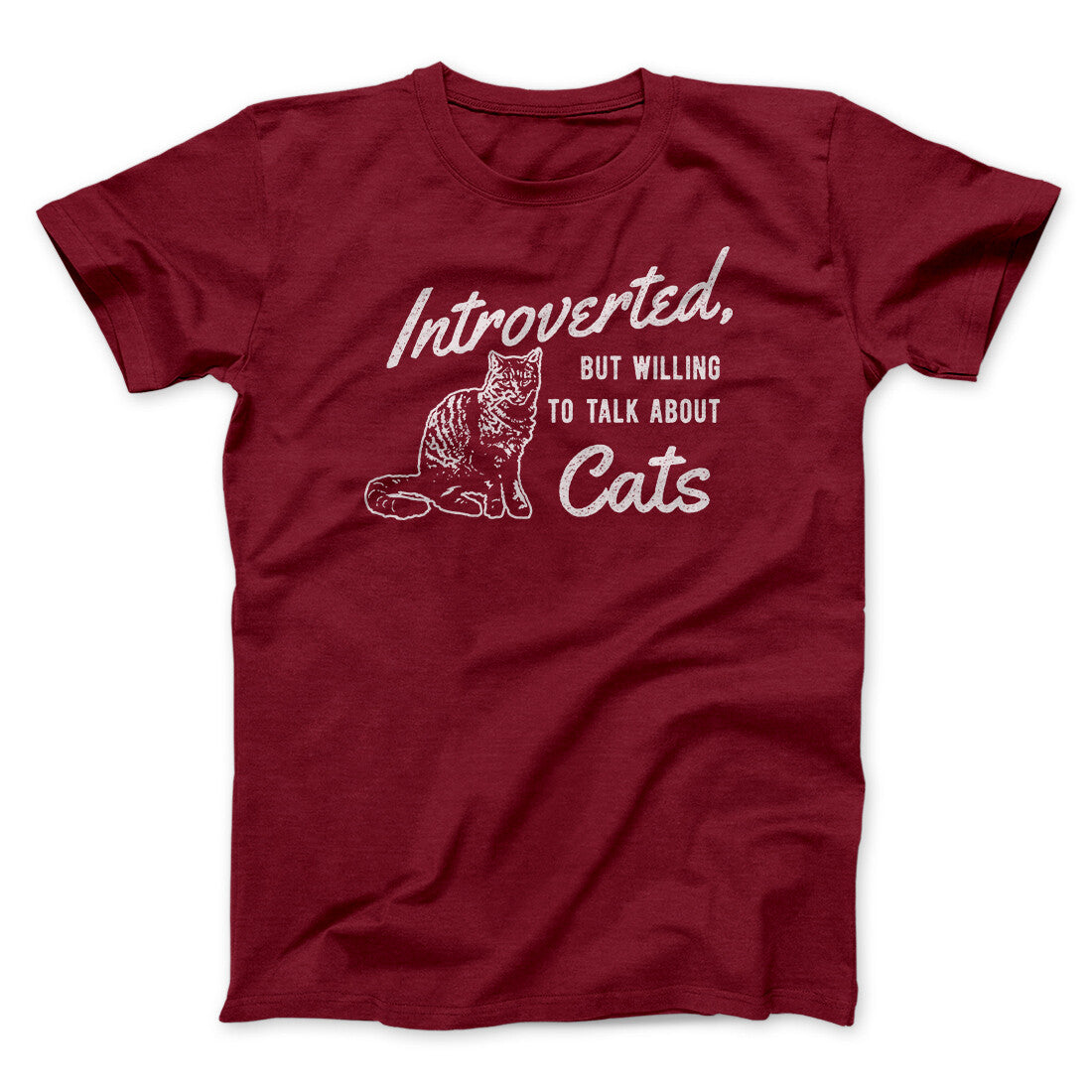 Introverted But Willing To Talk About Cats Men/Unisex T-Shirt