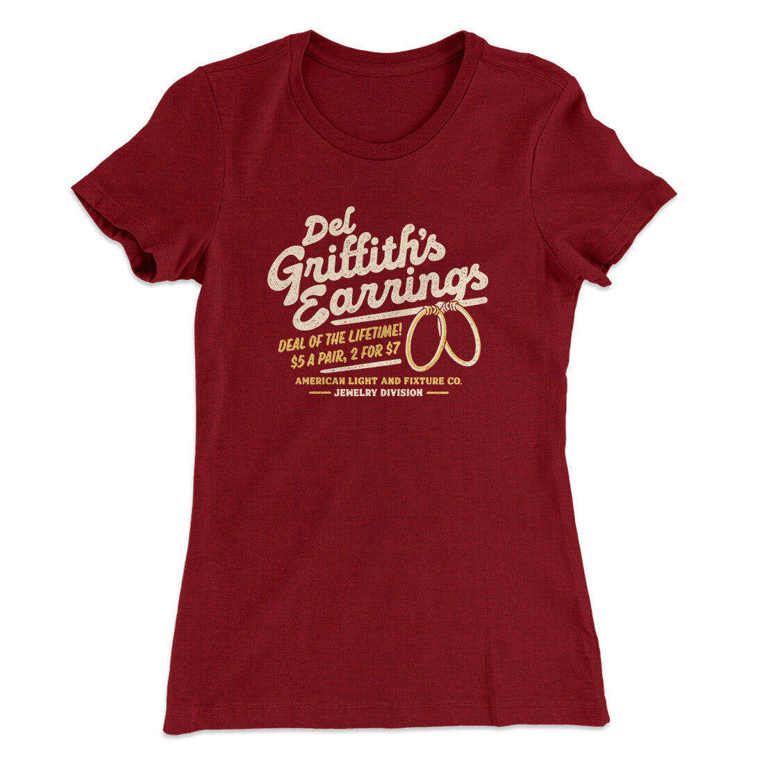 Del Griffith's Earrings Funny Thanksgiving Women's T-Shirt