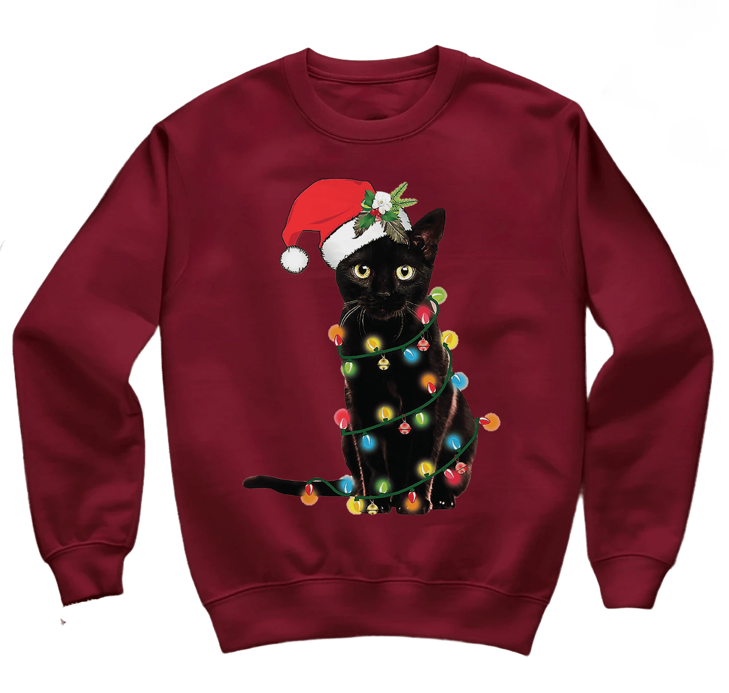 Cat-Christmas Lights Sweatshirt